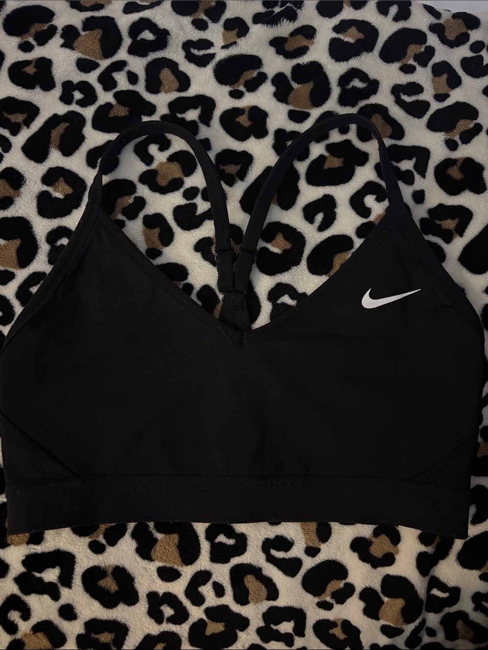 Nike Black V‑Strap Light Support Sports Bra